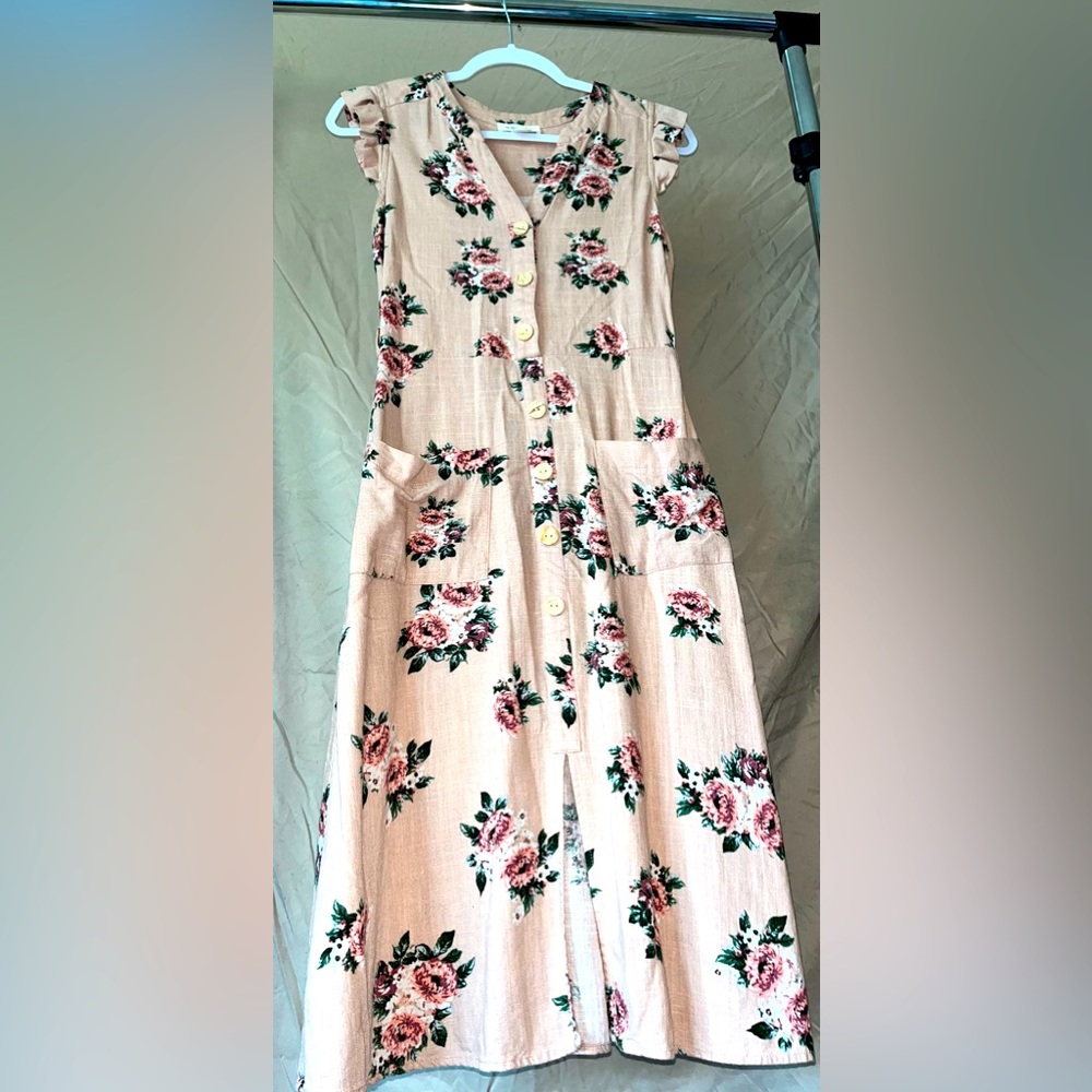 Monteau LA Pink Floral Dress